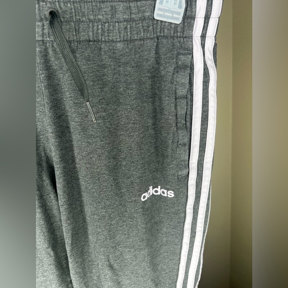 Adidas women’s adjustable drawstrings joggers lavender stripe Sz S comfort - Picture 2 of 7